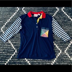 Unique vintage colorblock tee